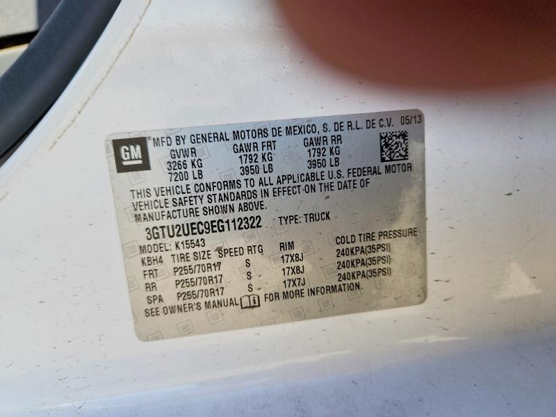2014 Gmc Sierra მანქანა იყიდება აუქციონზე, vin: 3GTU2UEC9EG112322, აუქციონის ნომერი: 47786276