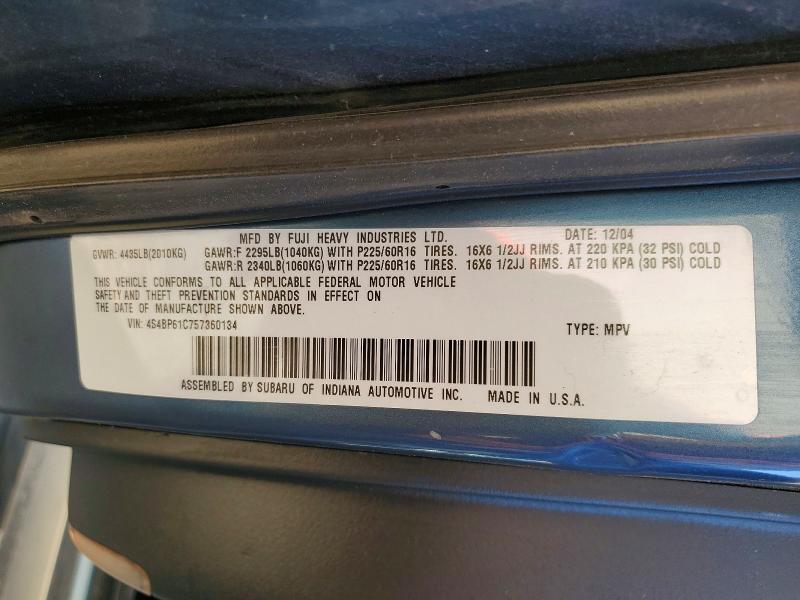 Aukcja sprzedaży 2005 Subaru Legacy, vin: 4S4BP61C757360134, numer aukcji: 78055995