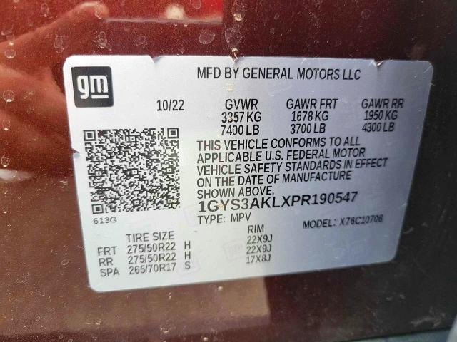 Продаж на аукціоні авто 2023 Cadillac Escalade, vin: 1GYS3AKLXPR190547, номер лоту: 48331786