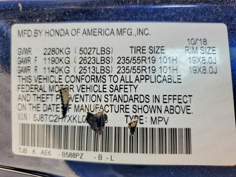 Aukcja sprzedaży 2019 Acura Rdx, vin: 5J8TC2H7XKL022723, numer aukcji: 41984966