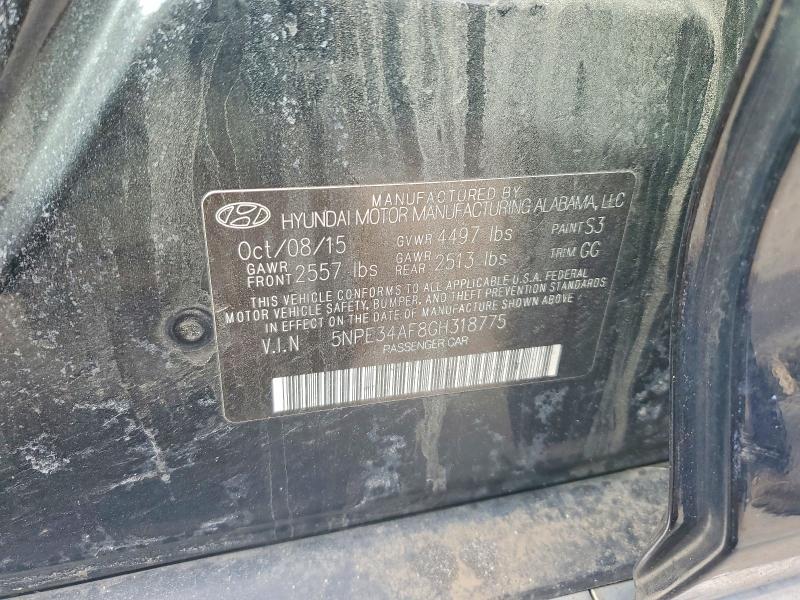 Продаж на аукціоні авто 2016 Hyundai Sonata, vin: 5NPE34AF8GH318775, номер лоту: 46361426