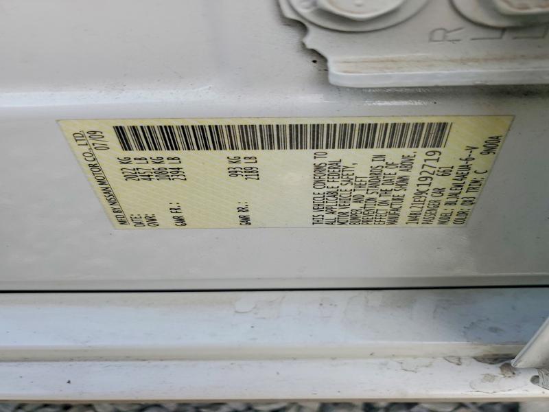2009 Nissan Altima მანქანა იყიდება აუქციონზე, vin: 1N4BL21E99C192719, აუქციონის ნომერი: 41656466