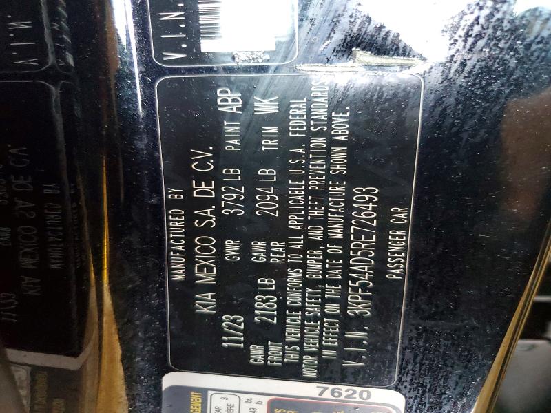 Продаж на аукціоні авто 2024 Kia Forte, vin: 3KPF54AD5RE726493, номер лоту: 41965726