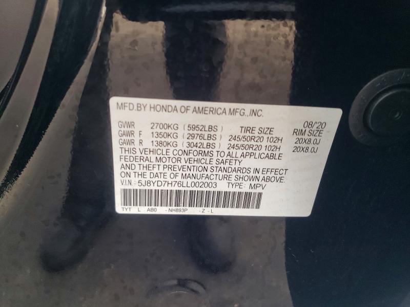 Продаж на аукціоні авто 2020 Acura Mdx, vin: 5J8YD7H76LL002003, номер лоту: 79813665