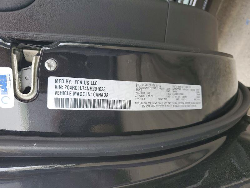 46209726 :رقم المزاد ، 2C4RC1L74NR201023 vin ، 2022 Chrysler Pacifica Hybrid Limi مزاد بيع
