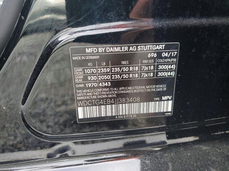 Продажа на аукционе авто 2018 Mercedes-benz Gla, vin: WDCTG4EB4JJ383408, номер лота: 42050636