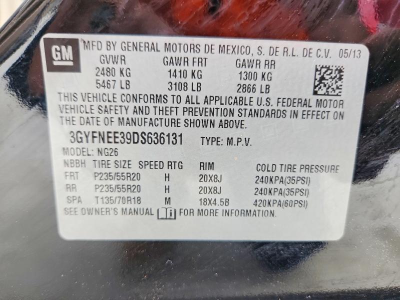 Aukcja sprzedaży 2013 Cadillac Srx, vin: 3GYFNEE39DS636131, numer aukcji: 79283295