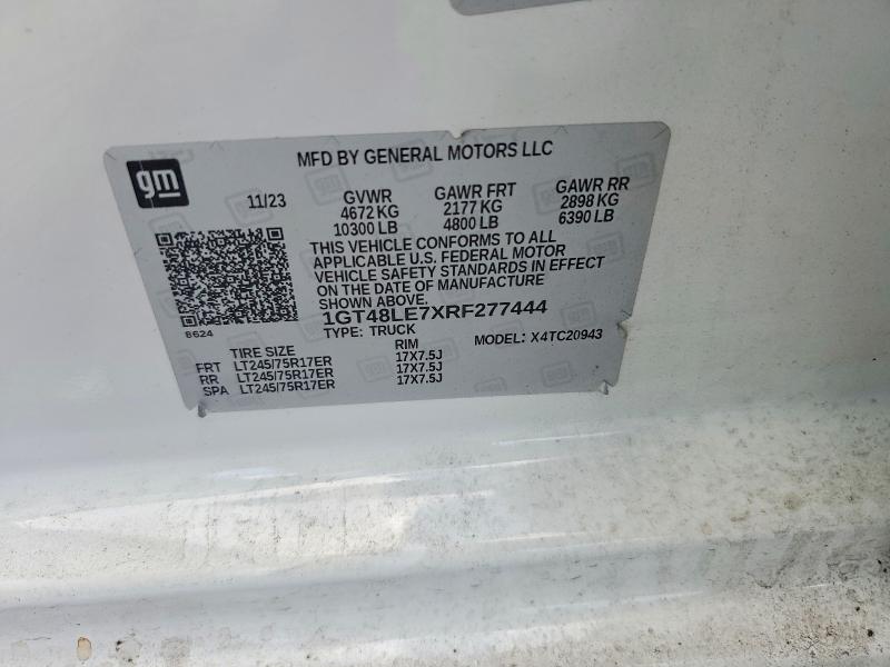 Продаж на аукціоні авто 2024 Gmc Sierra, vin: 1GT48LE7XRF277444, номер лоту: 45608726
