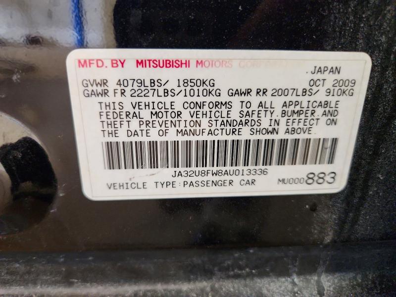 Продаж на аукціоні авто 2010 Mitsubishi Lancer, vin: JA32U8FW8AU013336, номер лоту: 46822346