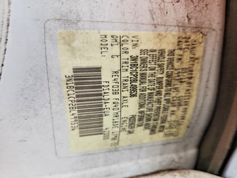 46366126 :رقم المزاد ، 3N1BC1CP2BL499536 vin ، 2011 Nissan Versa مزاد بيع
