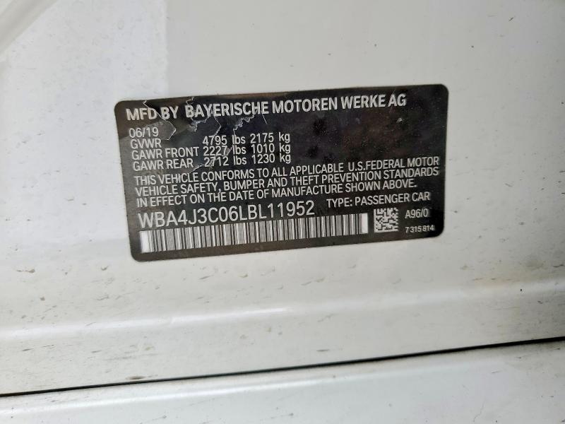 Aukcja sprzedaży 2020 Bmw 430xi, vin: WBA4J3C06LBL11952, numer aukcji: 45611246