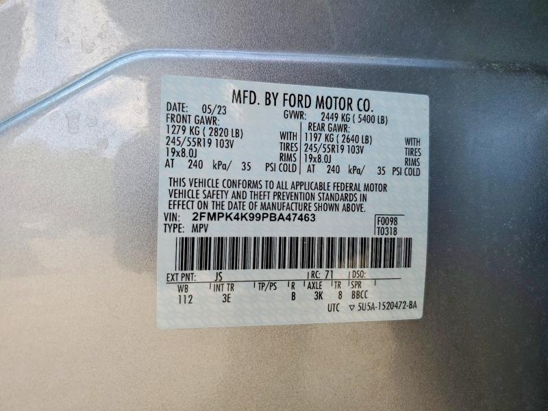 Продажа на аукционе авто 2023 Ford Edge, vin: 2FMPK4K99PBA47463, номер лота: 47619206