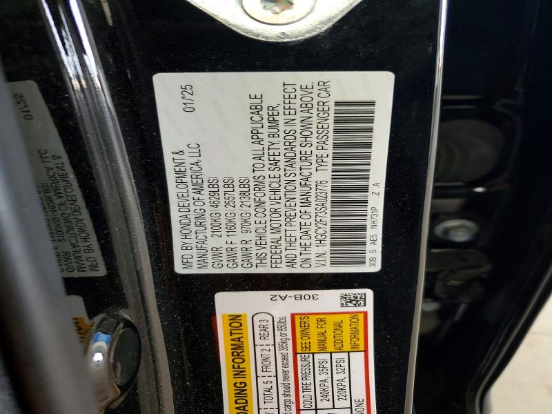 79752025 :رقم المزاد ، 1HGCY2F73SA023776 vin ، 2025 Honda Accord مزاد بيع