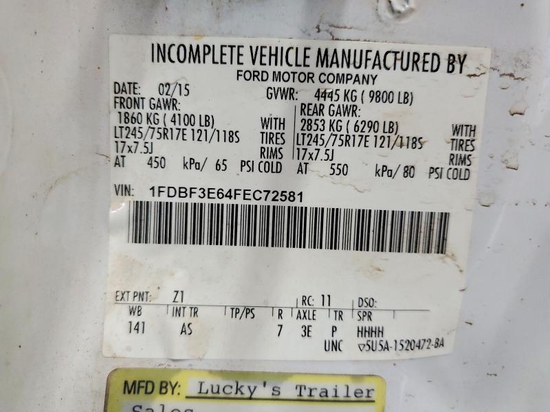 Продаж на аукціоні авто 2015 Ford F350, vin: 1FDBF3E64FEC72581, номер лоту: 45731546