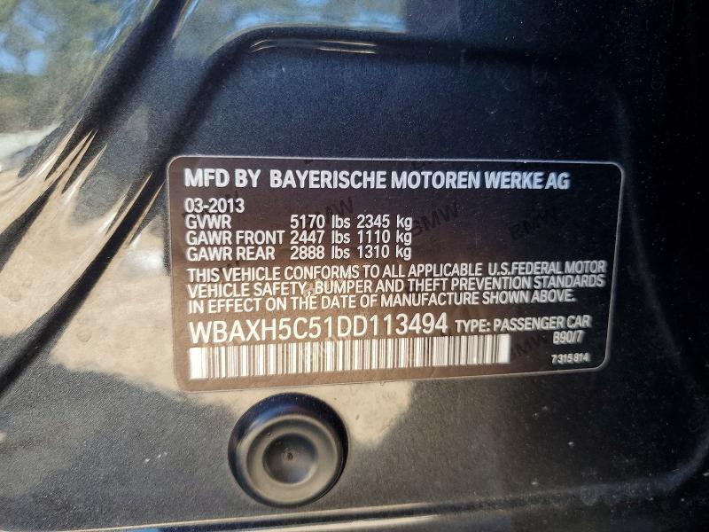 Aukcja sprzedaży 2013 Bmw 528, vin: WBAXH5C51DD113494, numer aukcji: 46633676