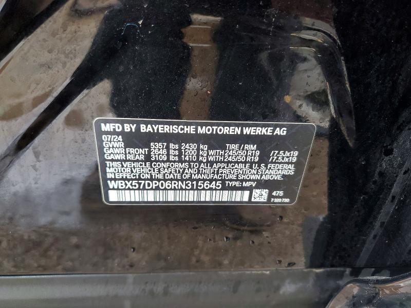 Продажа на аукционе авто 2024 Bmw X3, vin: WBX57DP06RN315645, номер лота: 45627526
