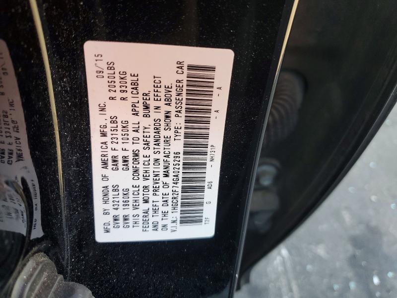 Aukcja sprzedaży 2016 Honda Accord, vin: 1HGCR2F74GA025296, numer aukcji: 47962226
