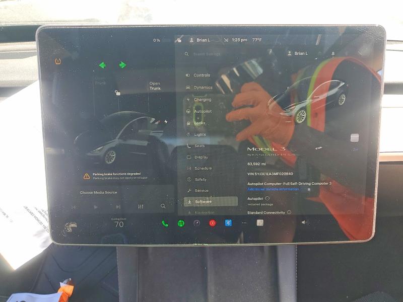 Aukcja sprzedaży 2021 Tesla Model 3, vin: 5YJ3E1EA3MF020840, numer aukcji: 46640476