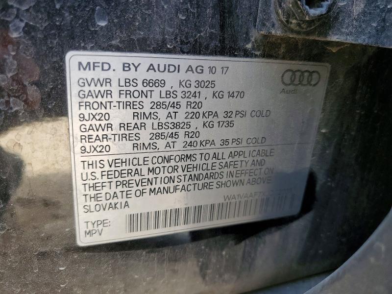 Aukcja sprzedaży 2018 Audi Q7, vin: WA1VAAF7XJD020385, numer aukcji: 79994465