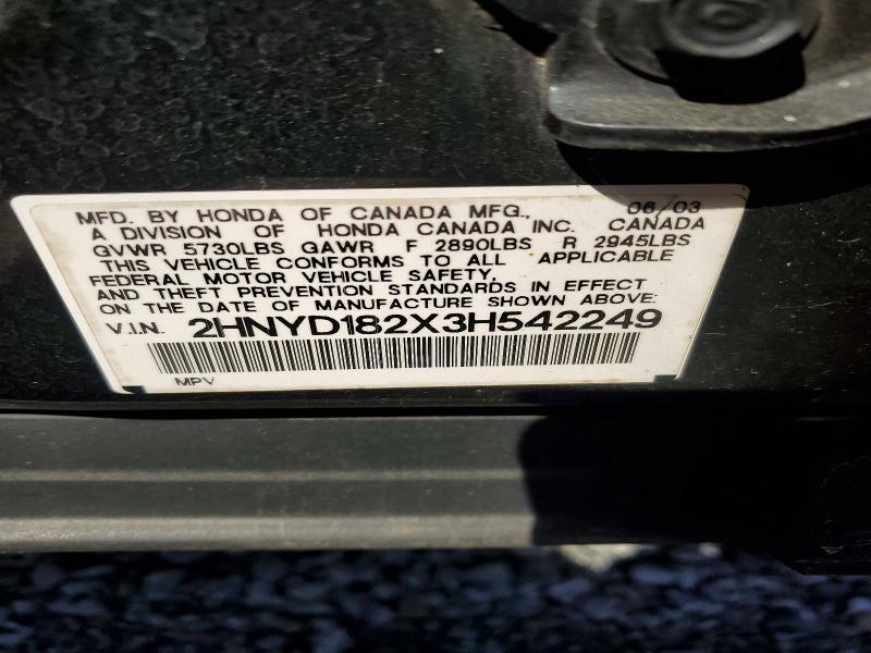 Продажа на аукционе авто 2003 Acura Mdx, vin: 2HNYD182X3H542249, номер лота: 47420626
