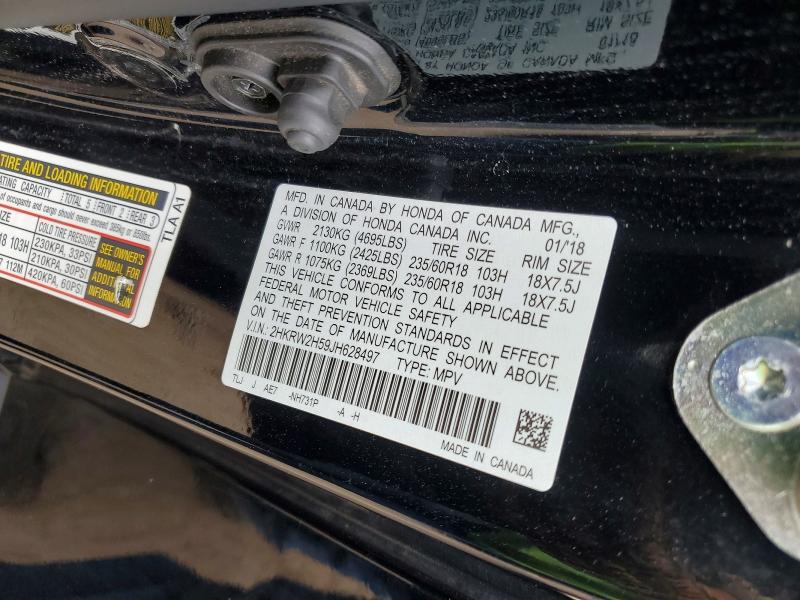 Aukcja sprzedaży 2018 Honda Cr-v, vin: 2HKRW2H59JH628497, numer aukcji: 47737046