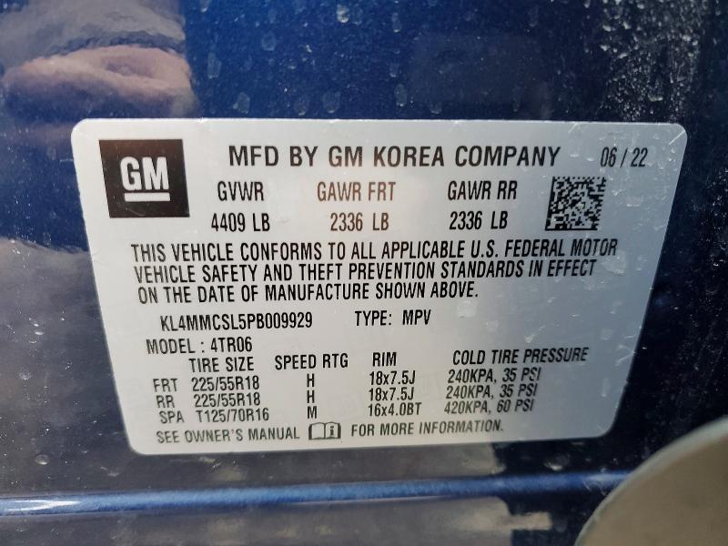 79180165 :رقم المزاد ، KL4MMCSL5PB009929 vin ، 2023 Buick Encore Gx مزاد بيع