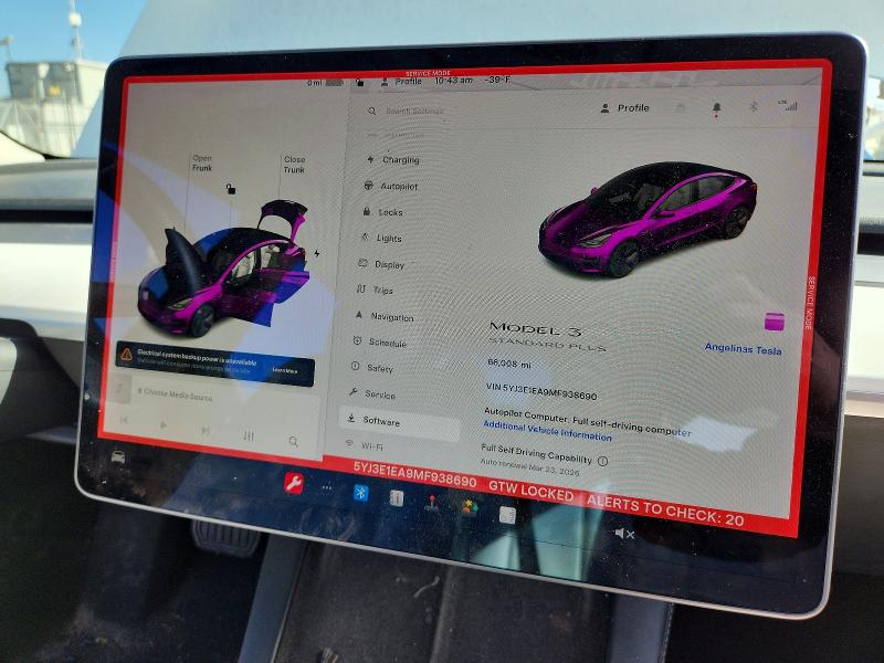 41967366 :رقم المزاد ، 5YJ3E1EA9MF938690 vin ، 2021 Tesla Model 3 مزاد بيع