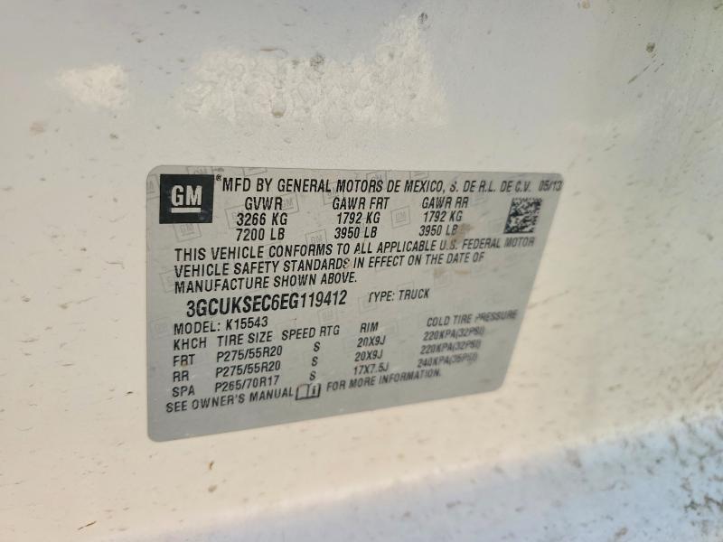 Продажа на аукционе авто 2014 Chevrolet Silverado, vin: 3GCUKSEC6EG119412, номер лота: 46938586