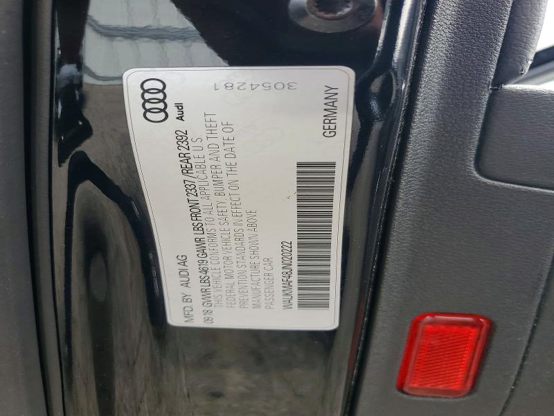 Продаж на аукціоні авто 2018 Audi A4, vin: WAUKMAF48JN020222, номер лоту: 45784886