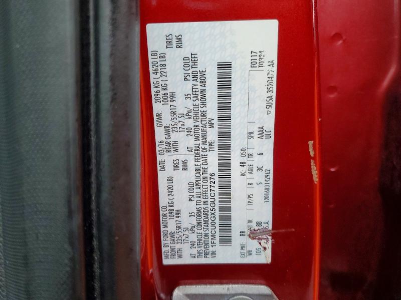 Aukcja sprzedaży 2016 Ford Escape, vin: 1FMCU0GX5GUC77276, numer aukcji: 79919245
