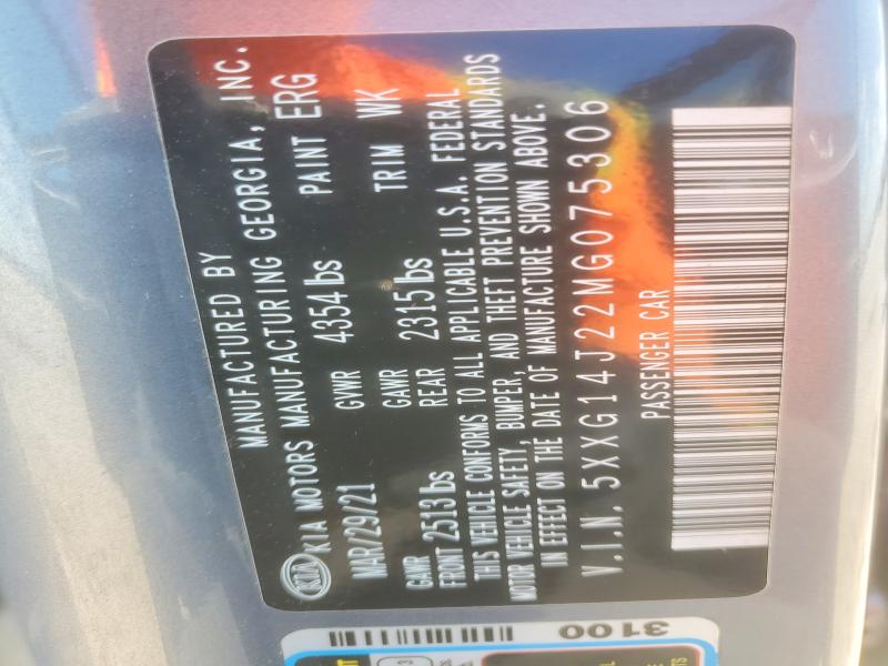 54013796 :رقم المزاد ، 5XXG14J22MG075306 vin ، 2021 Kia K5 مزاد بيع