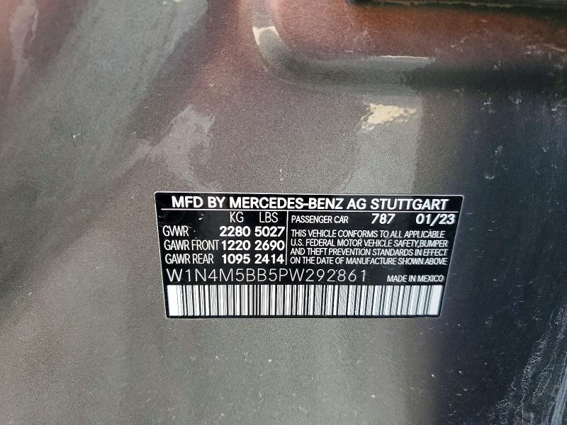 79042835 :رقم المزاد ، W1N4M5BB5PW292861 vin ، 2023 Mercedes-benz Glb مزاد بيع