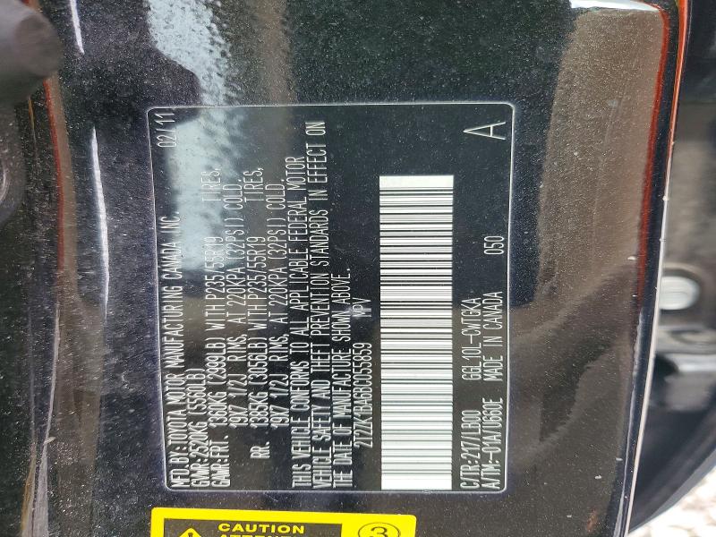 47730406 :رقم المزاد ، 2T2ZK1BA6BC055859 vin ، 2011 Lexus Rx 350 مزاد بيع