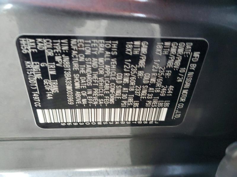 41742606 :رقم المزاد ، JN8BT3BA3SW003969 vin ، 2025 Nissan Rogue مزاد بيع