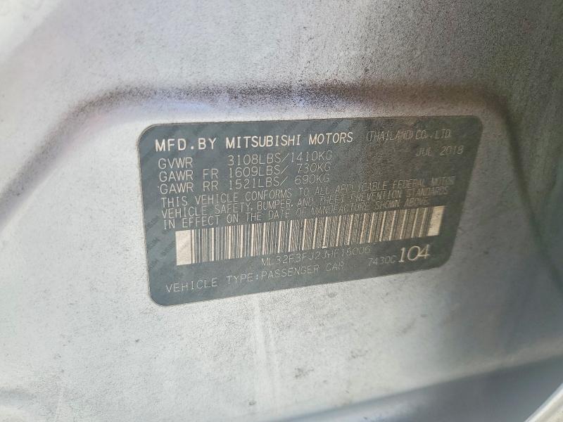 2018 Mitsubishi Mirage მანქანა იყიდება აუქციონზე, vin: ML32F3FJ2JHF16006, აუქციონის ნომერი: 48365456