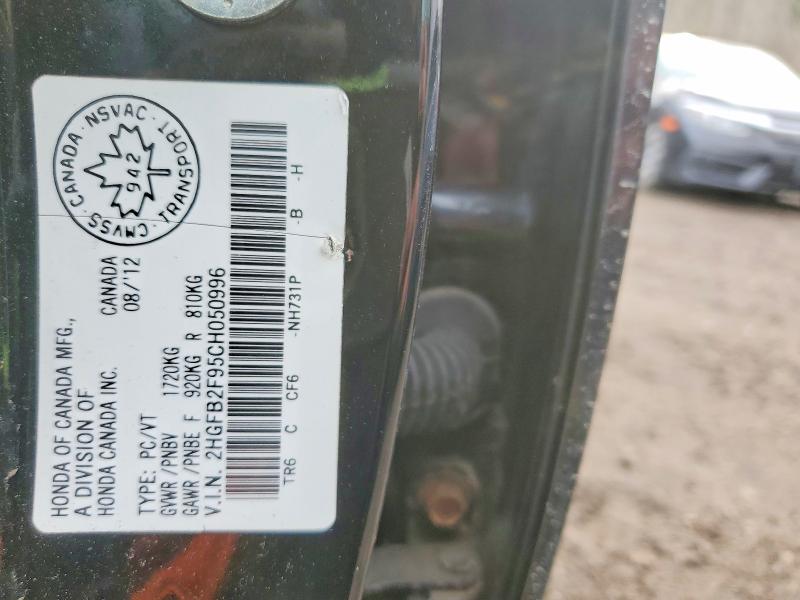Aukcja sprzedaży 2012 Honda Civic, vin: 2HGFB2F95CH050996, numer aukcji: 47620166