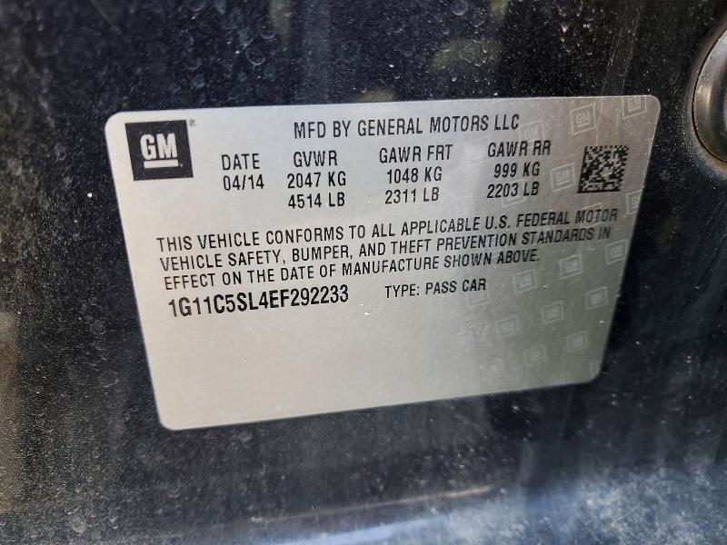Aukcja sprzedaży 2014 Chevrolet Malibu, vin: 1G11C5SL4EF292233, numer aukcji: 47105156