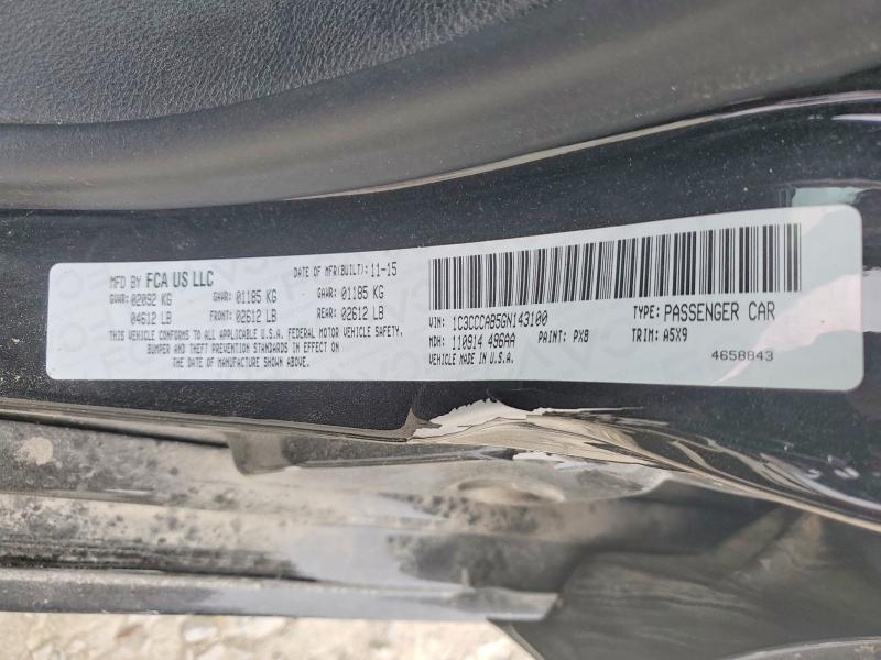 47333446 :رقم المزاد ، 1C3CCCAB5GN143100 vin ، 2016 Chrysler 200 مزاد بيع