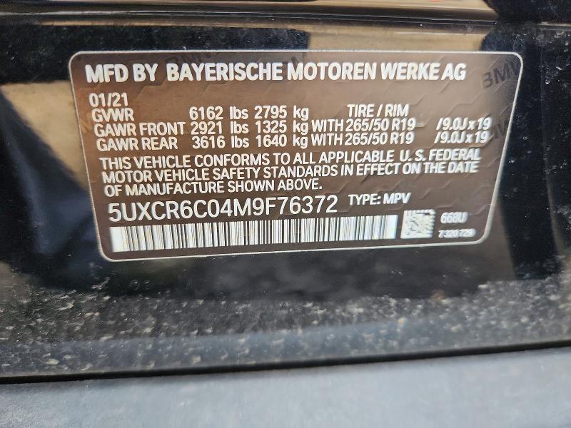 Aukcja sprzedaży 2021 Bmw X5, vin: 5UXCR6C04M9F76372, numer aukcji: 47381936