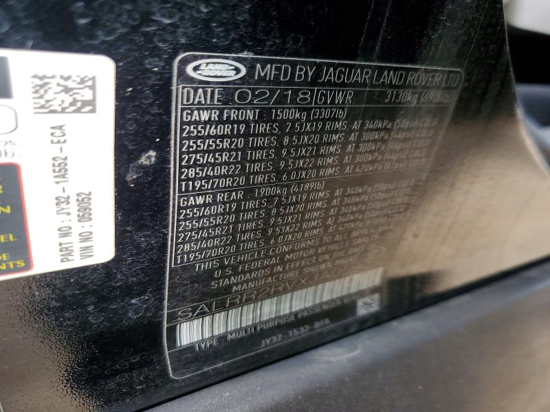Auction sale of the 2018 Land Rover Discovery, vin: SALRR2RVXJA059052, lot number: 46840456