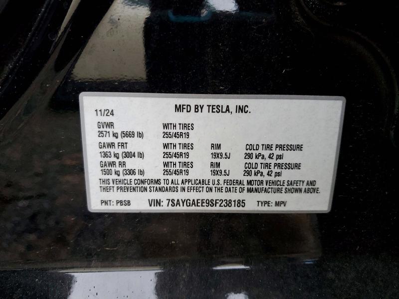 Aukcja sprzedaży 2025 Tesla Model Y, vin: 7SAYGAEE9SF238185, numer aukcji: 79806715