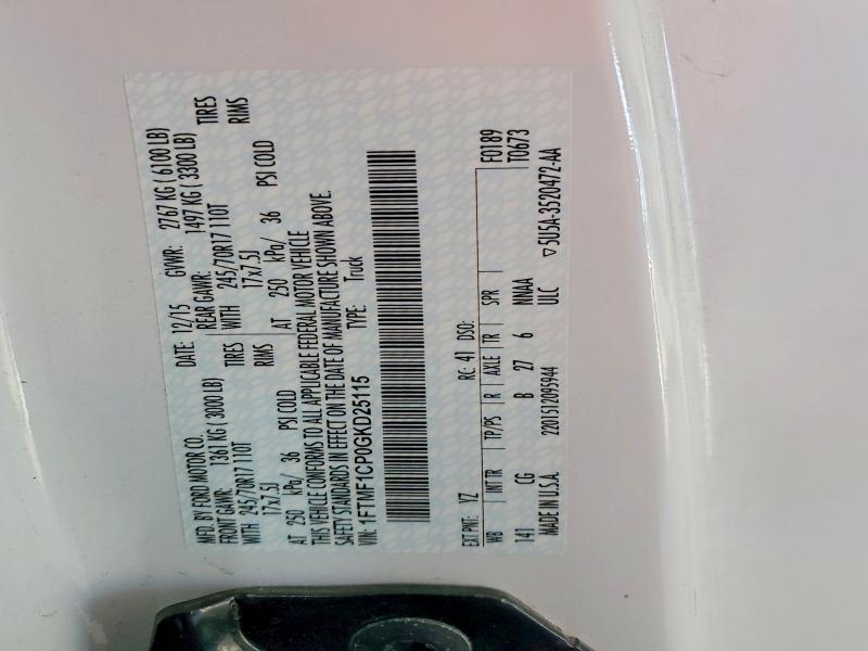 Продаж на аукціоні авто 2016 Ford F150, vin: 1FTMF1CP0GKD25115, номер лоту: 41731666