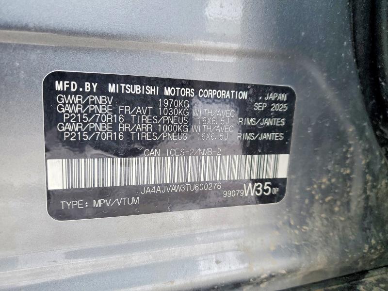 Aukcja sprzedaży 2026 Mitsubishi Rvr, vin: JA4AJVAW3TU600276, numer aukcji: 46335856