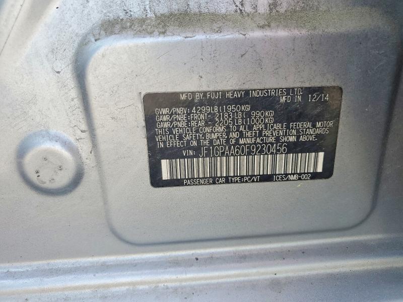 Продаж на аукціоні авто 2015 Subaru Impreza, vin: JF1GPAA60F9230456, номер лоту: 47585456