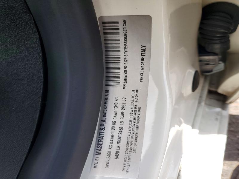 Продажа на аукционе авто 2019 Maserati Ghibli, vin: ZAM57YSL5K1312718, номер лота: 47439106