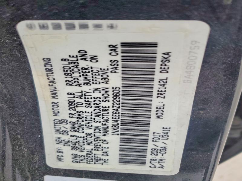 Aukcja sprzedaży 2010 Toyota Corolla, vin: 1NXBU4EE6AZ229605, numer aukcji: 79740205