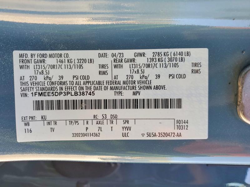 47372836 :رقم المزاد ، 1FMEE5DP3PLB38745 vin ، 2023 Ford Bronco مزاد بيع