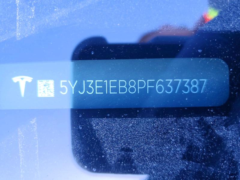 Продаж на аукціоні авто 2023 Tesla Model 3, vin: 5YJ3E1EB8PF637387, номер лоту: 45939256