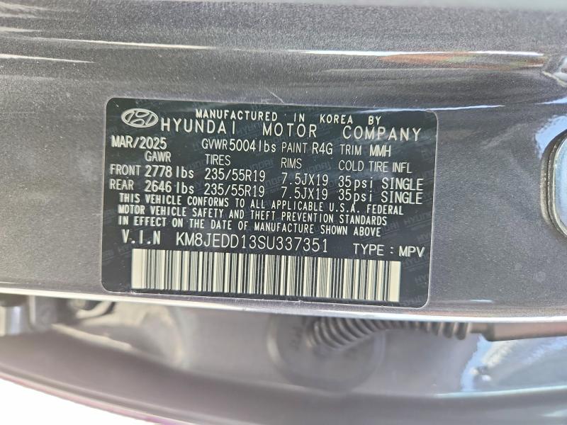 47105086 :رقم المزاد ، KM8JEDD13SU337351 vin ، 2025 Hyundai Tucson Hybrid مزاد بيع