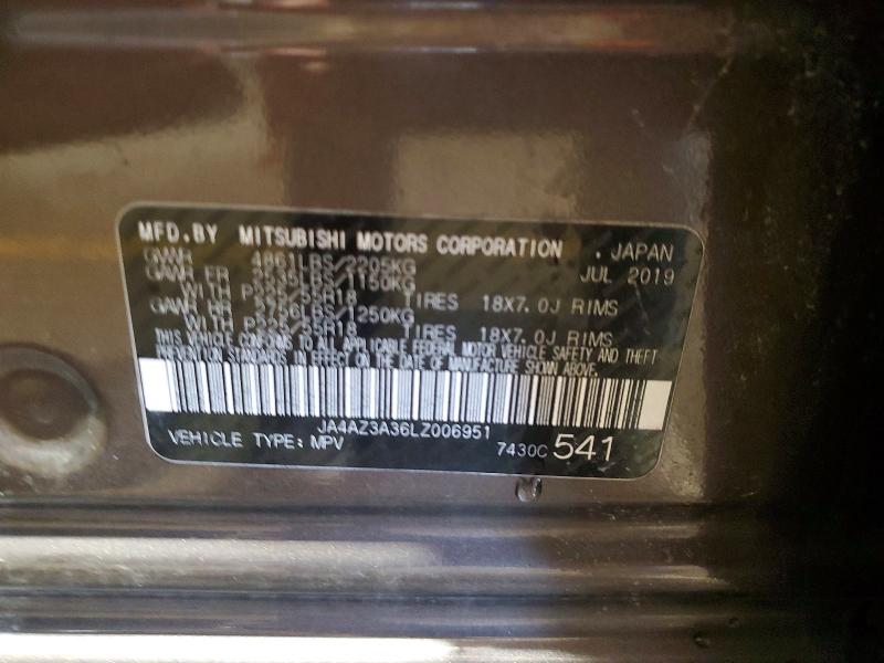 Aukcja sprzedaży 2020 Mitsubishi Outlander, vin: JA4AZ3A36LZ006951, numer aukcji: 46681336